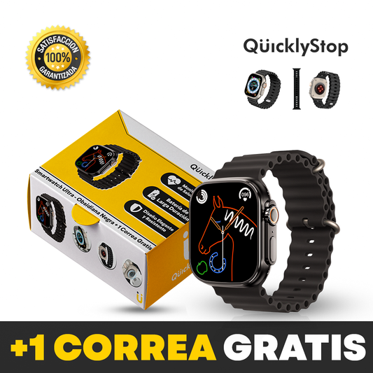 Smartwatch Ultra + 1 Correa Gratis - Obsidiana Negra™